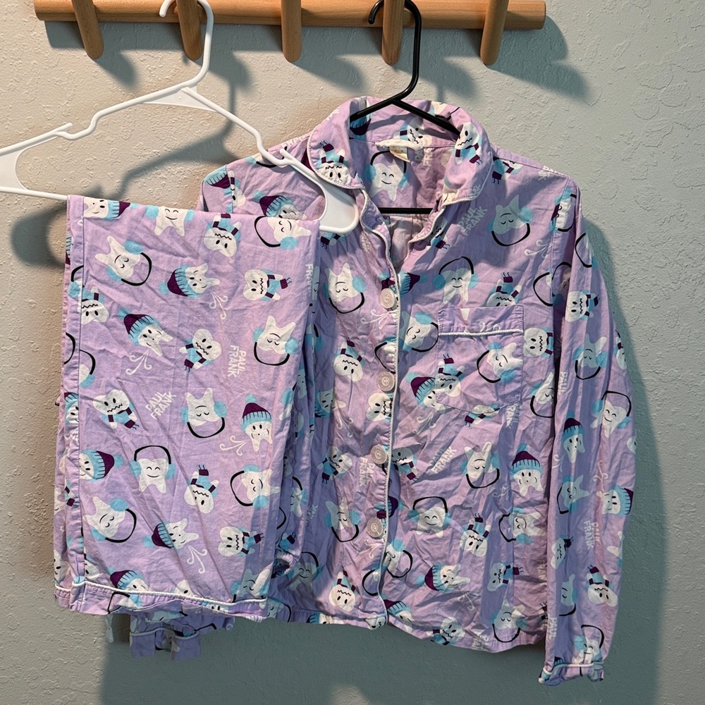 Paul Frank Lavender “Cozy Molars” Print Pajama set M